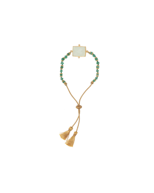 Kasbah Bracelet with Aqua Chalce and Green Aventurine