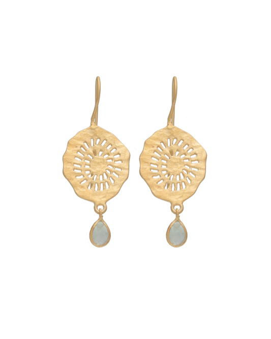 Johari Earrings with Prehnite