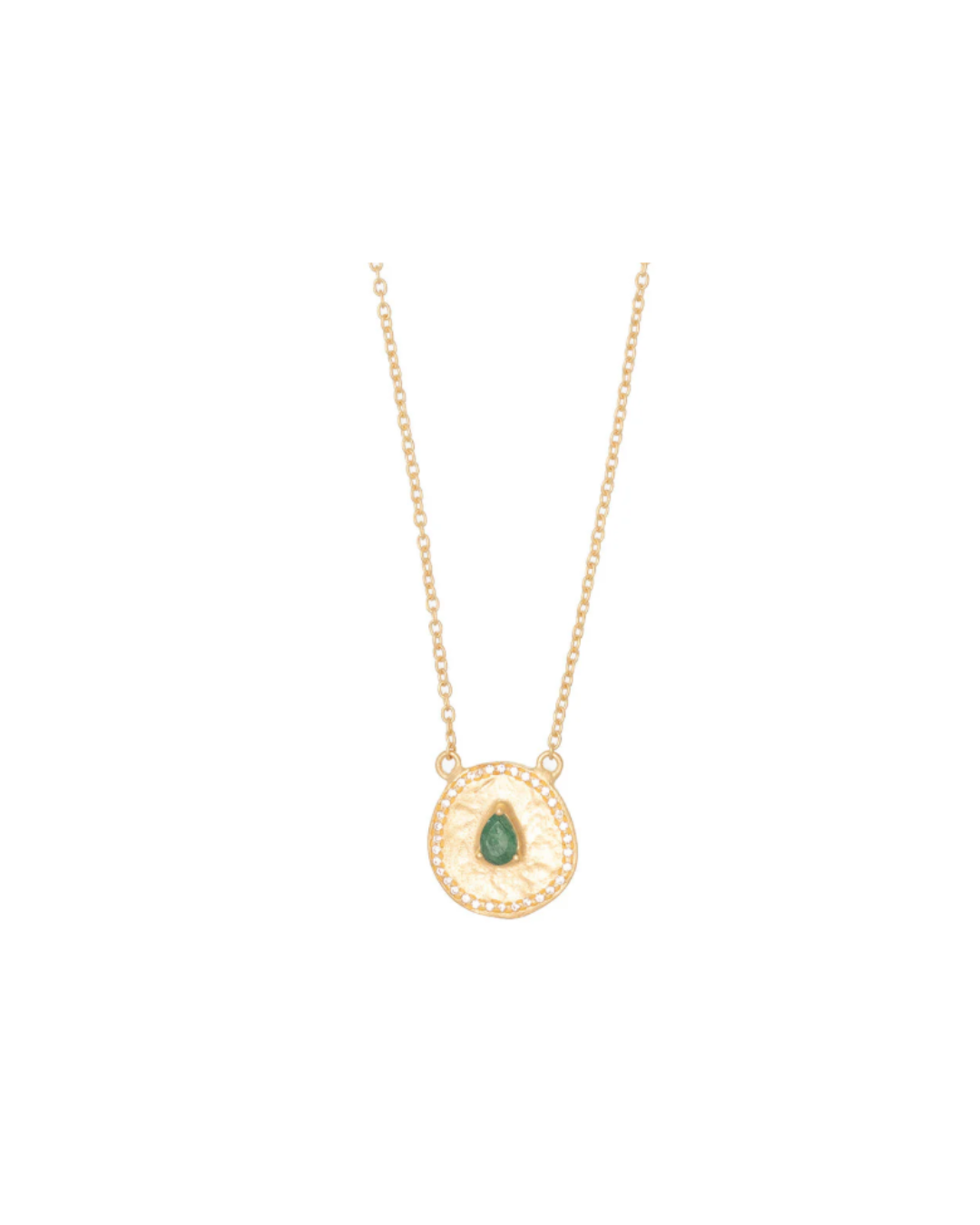 Majorelle Green Aventurine & Cubic Zircon Necklace