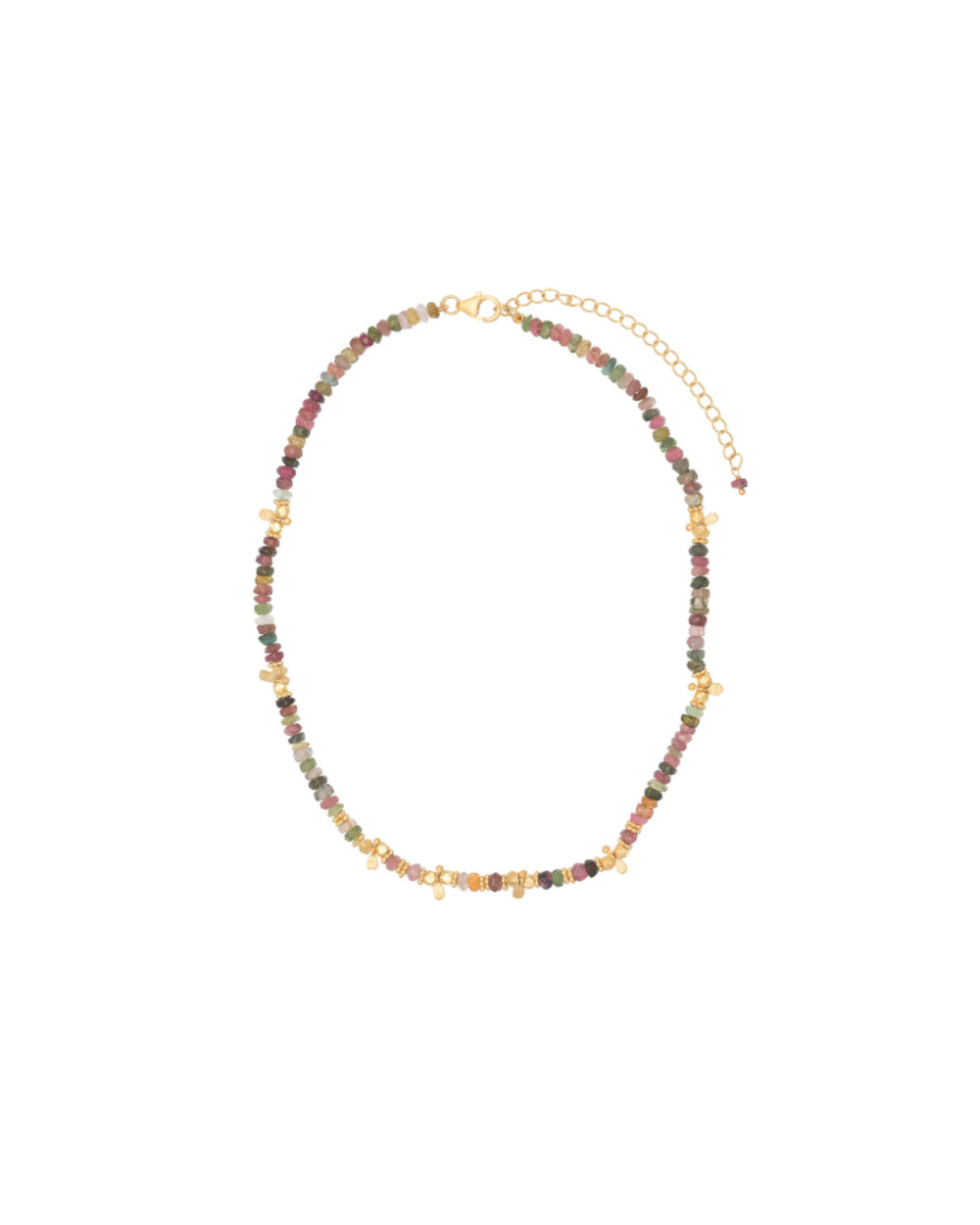 Multi Tourmaline Saffron Necklace
