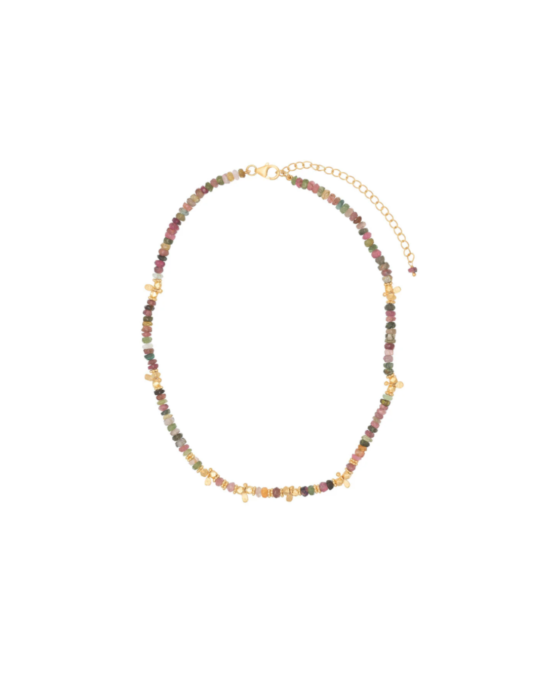Multi Tourmaline Saffron Necklace