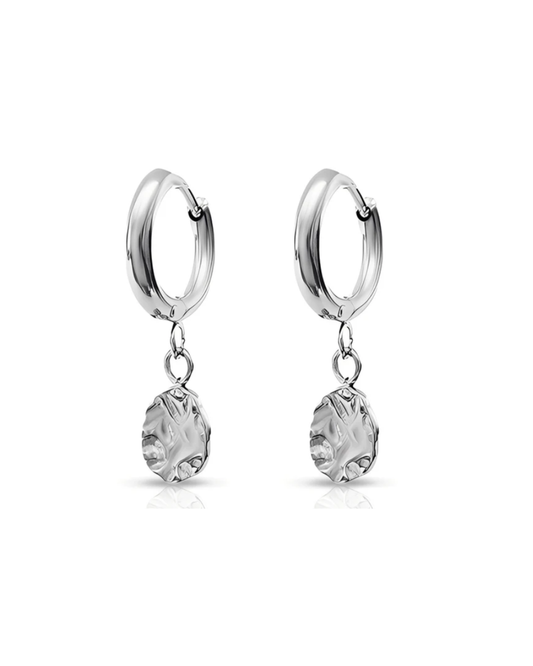Harmony Silver Huggie Earrings