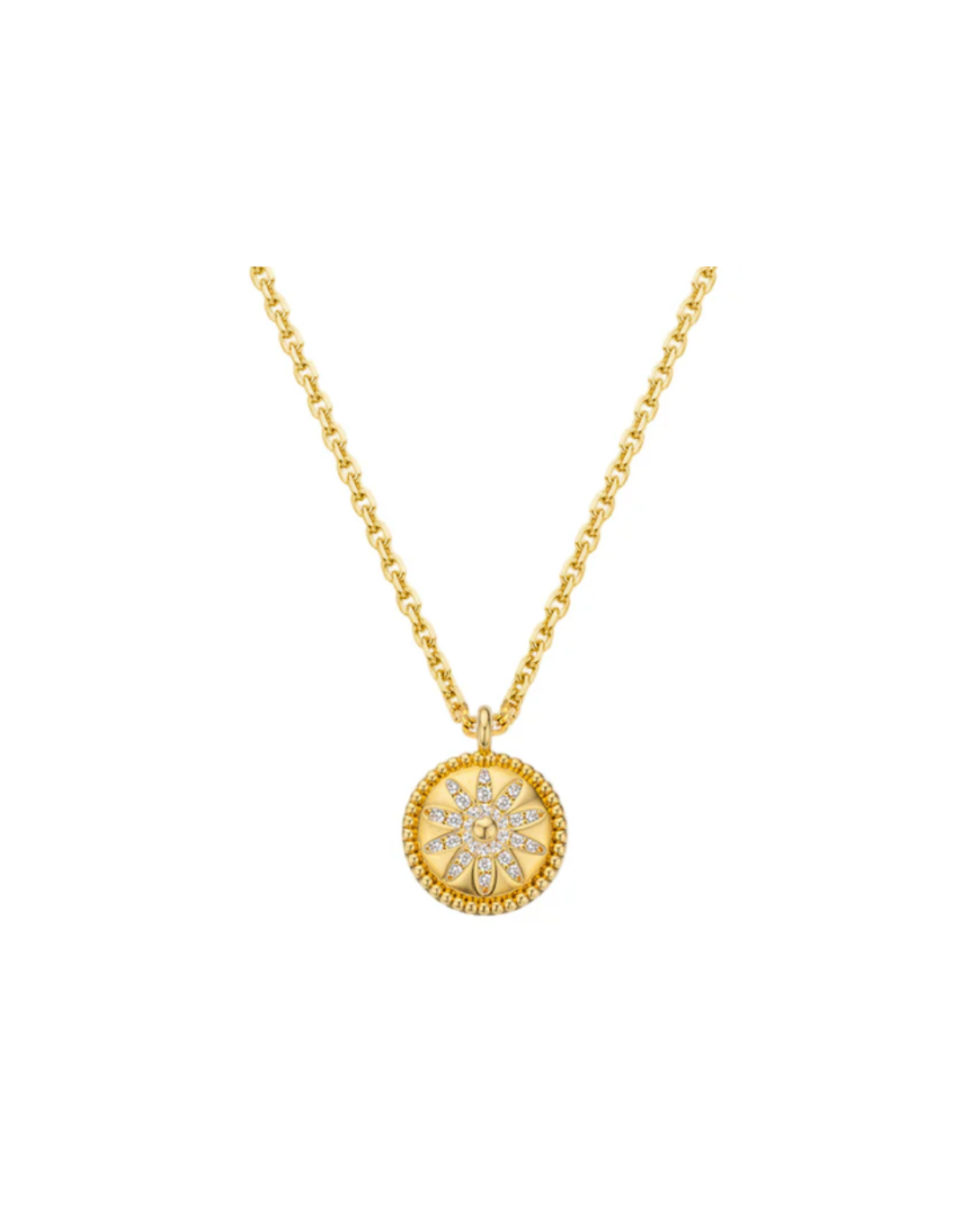 Gold Flower Necklace - Gold Plated
