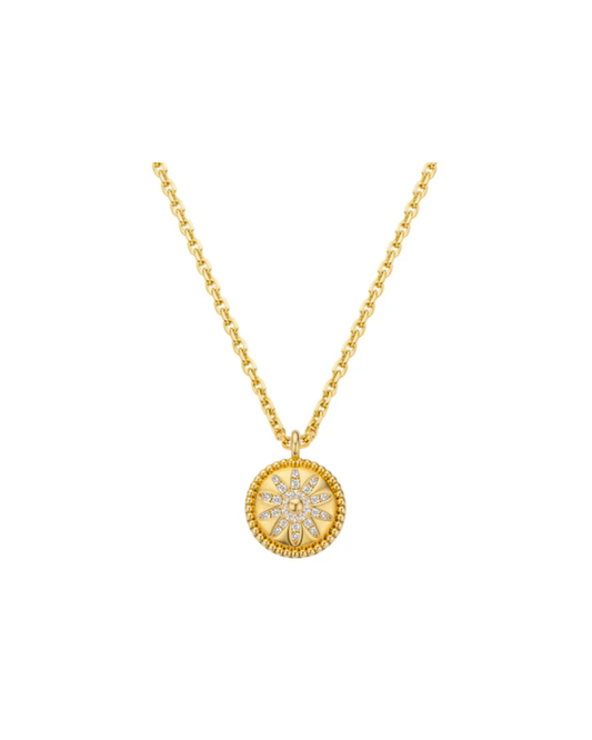 Gold Flower Necklace - Gold Plated