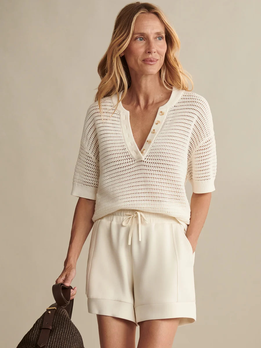 Callie Knit Top - Egret