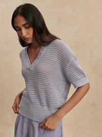 Callie Knit Top - Thistle Down