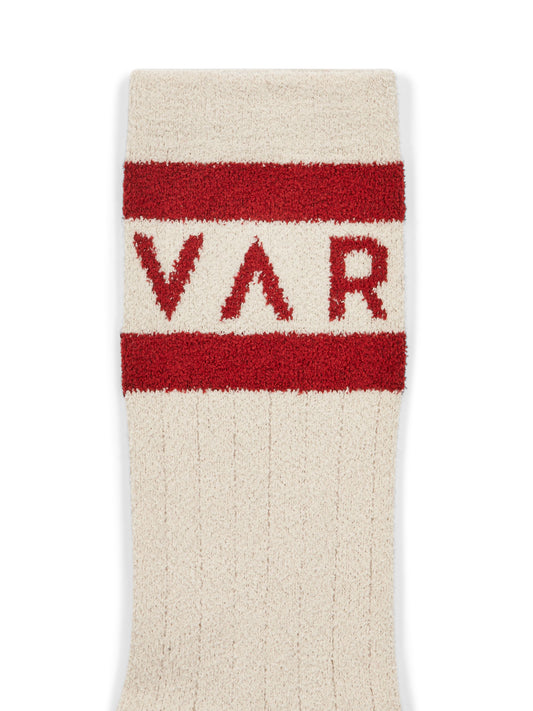 Spencer Sock - - Sandshell/  Red Dahlia