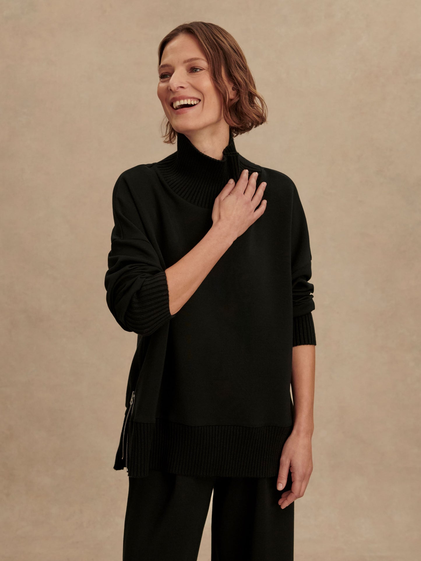 Barker High Neck Sweat -  Black