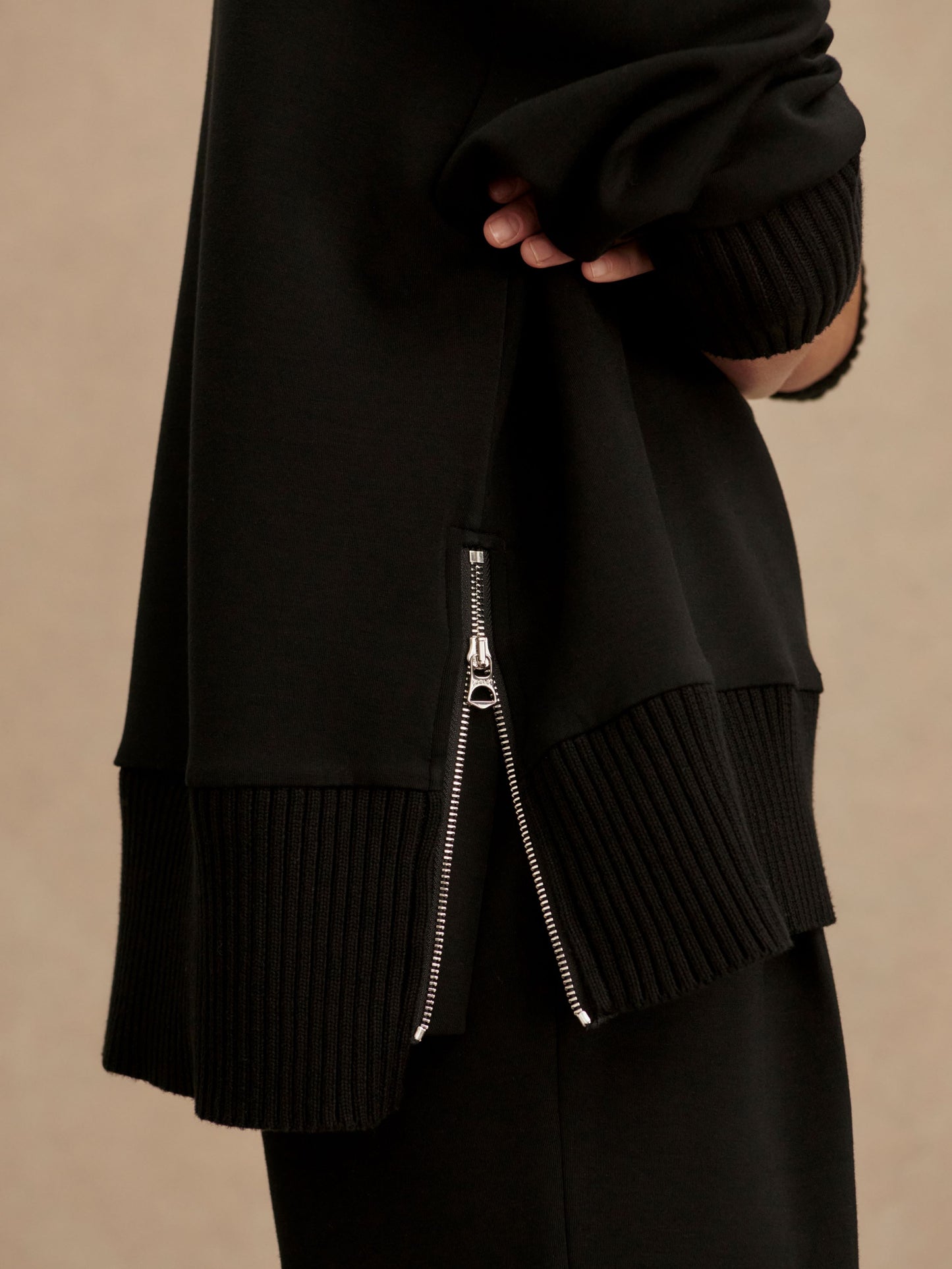 Barker High Neck Sweat -  Black