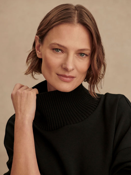 Barker High Neck Sweat -  Black