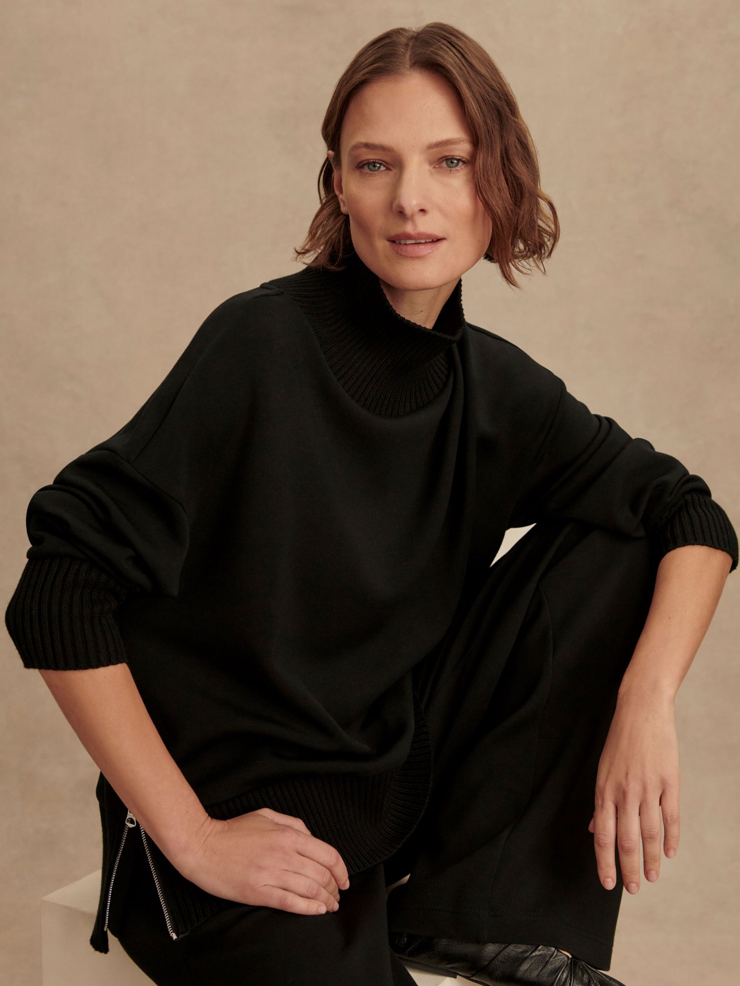 Barker High Neck Sweat -  Black