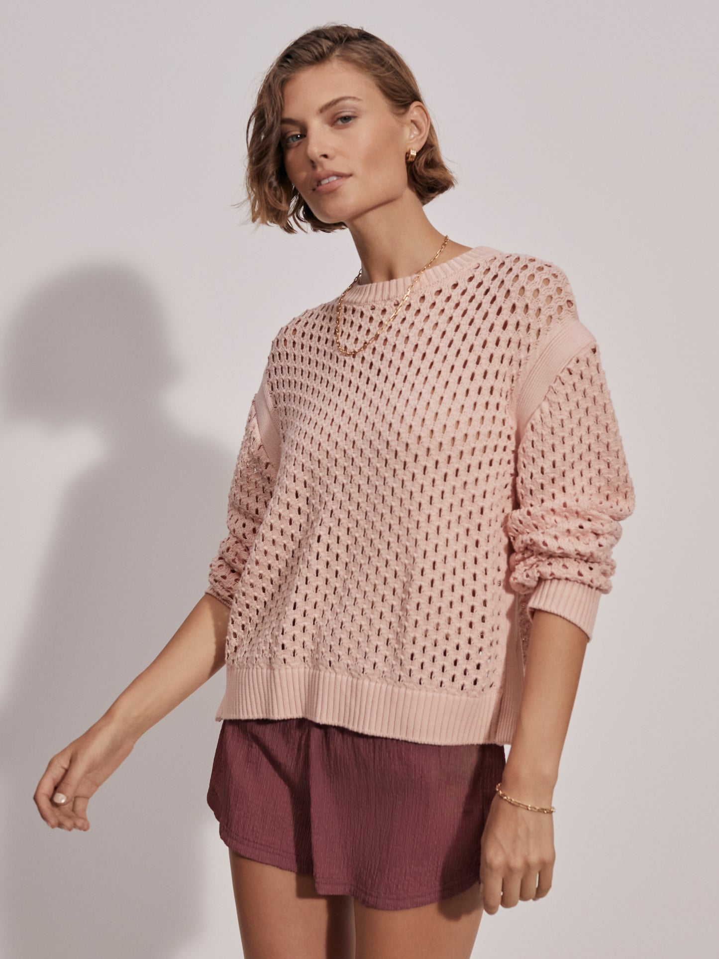 Hains Knit Crew - Rose Smoke