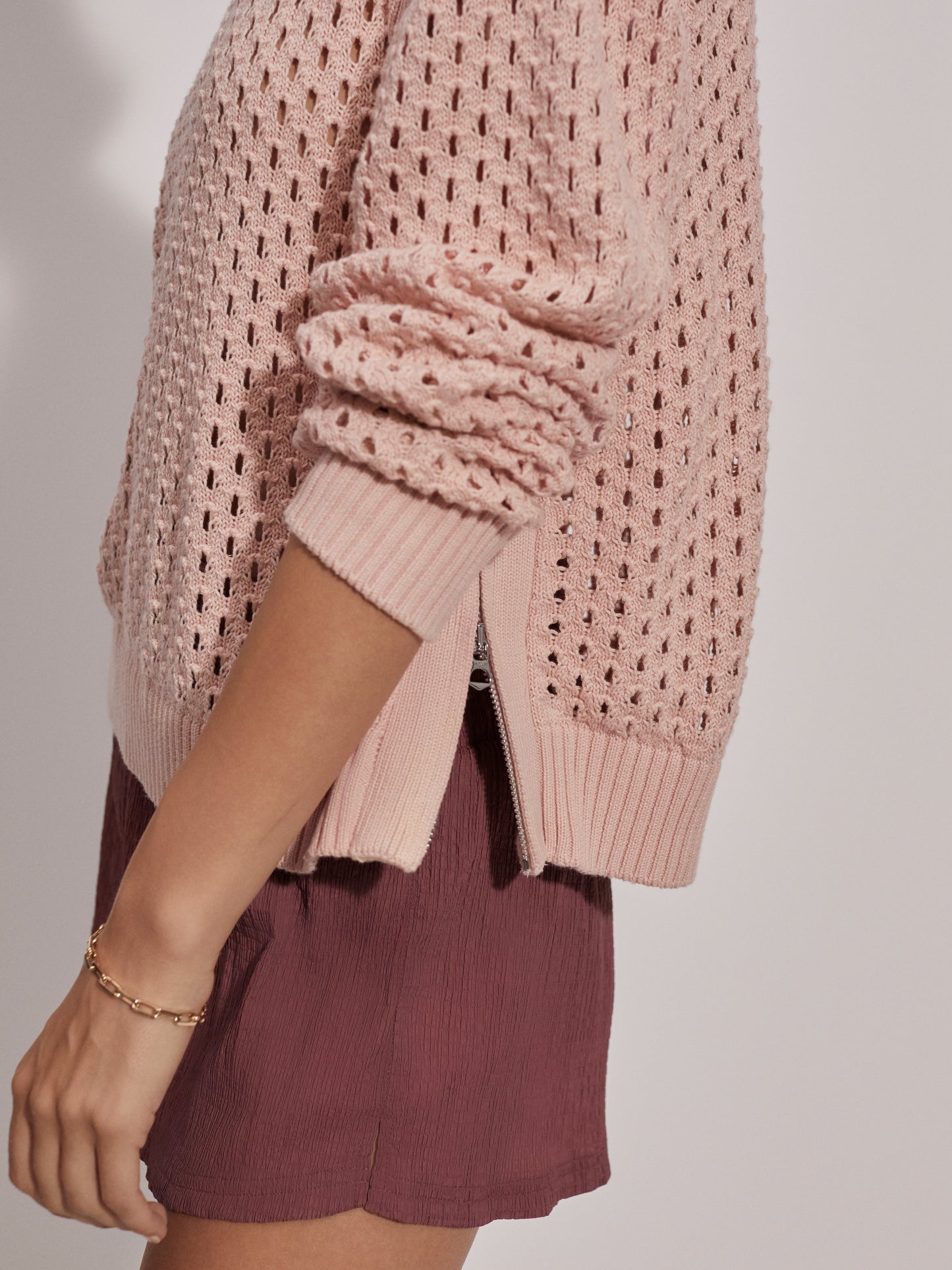 Hains Knit Crew - Rose Smoke