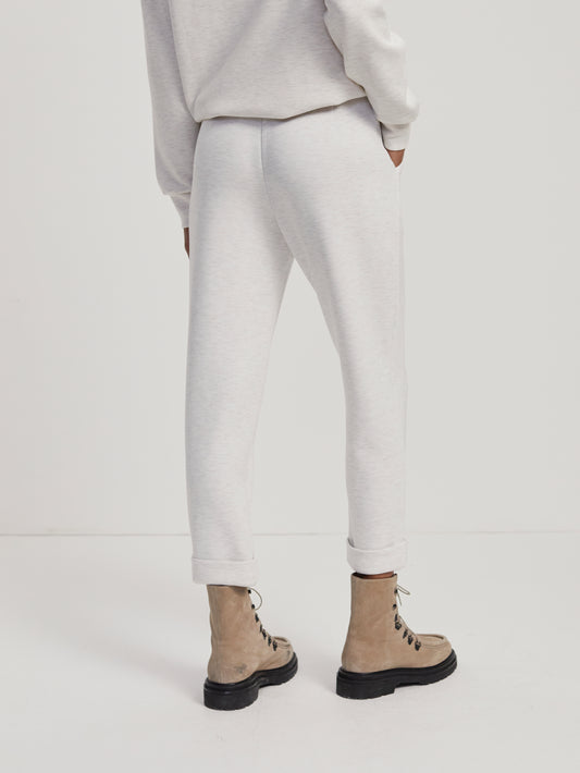 The Rolled Cuff Pant 28.5 - Ivory Marl