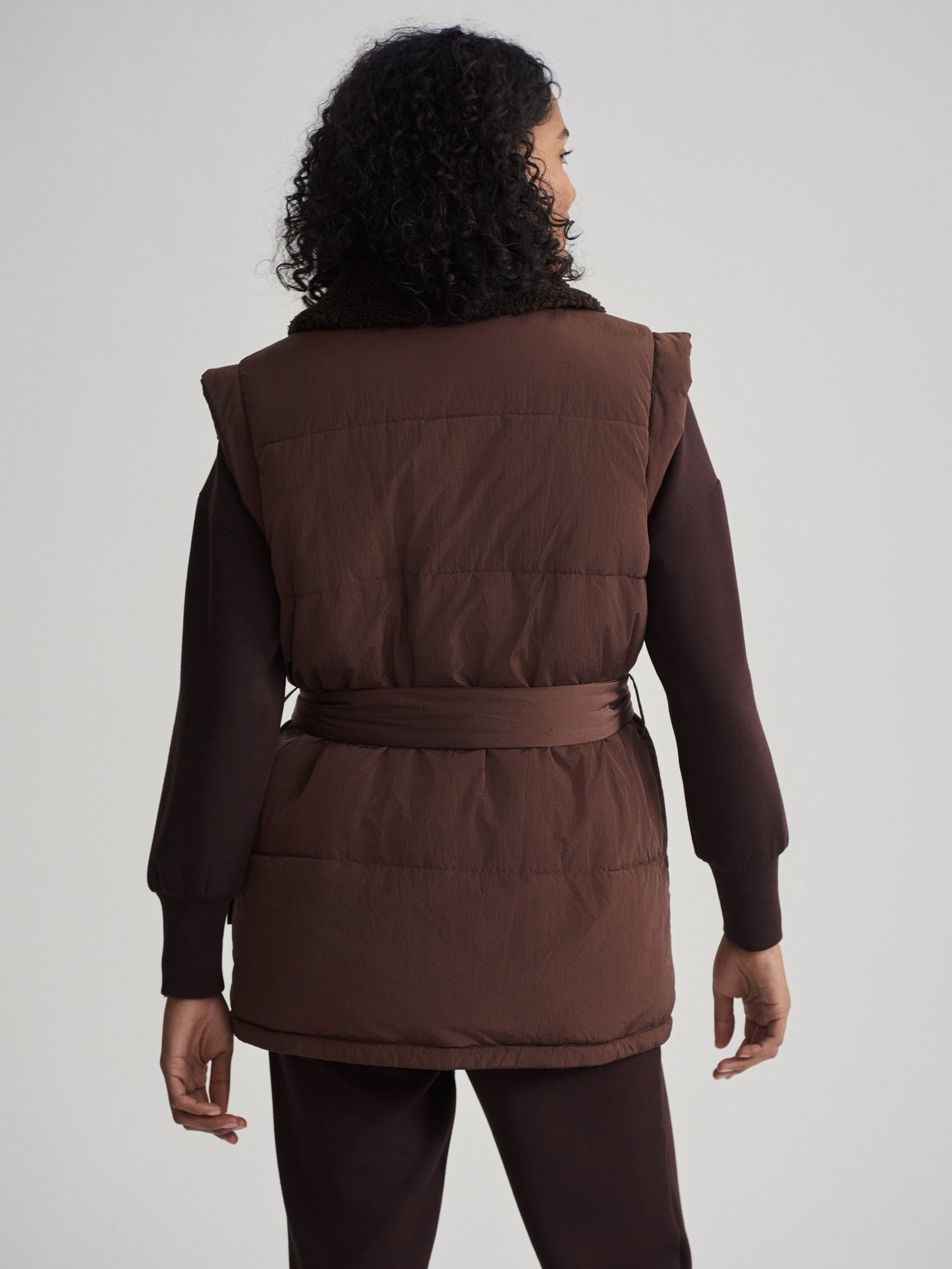 Lanville Reversible Gilet - Chestnut/Coffee Bean