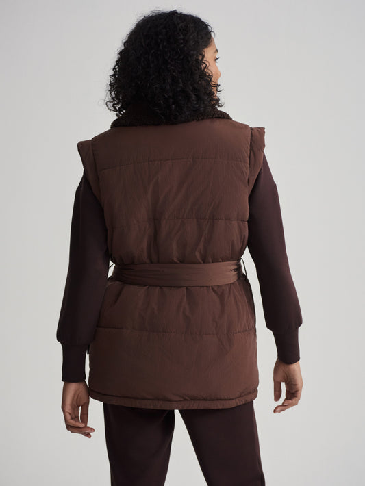 Lanville Reversible Gilet - Chestnut/Coffee Bean