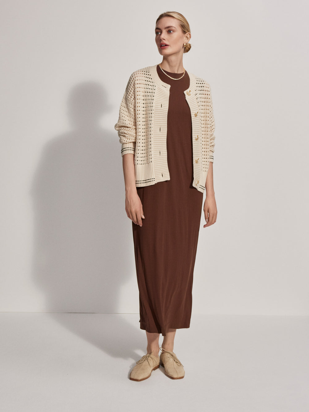Kris Relaxed Fit Knit Jacket - Birch