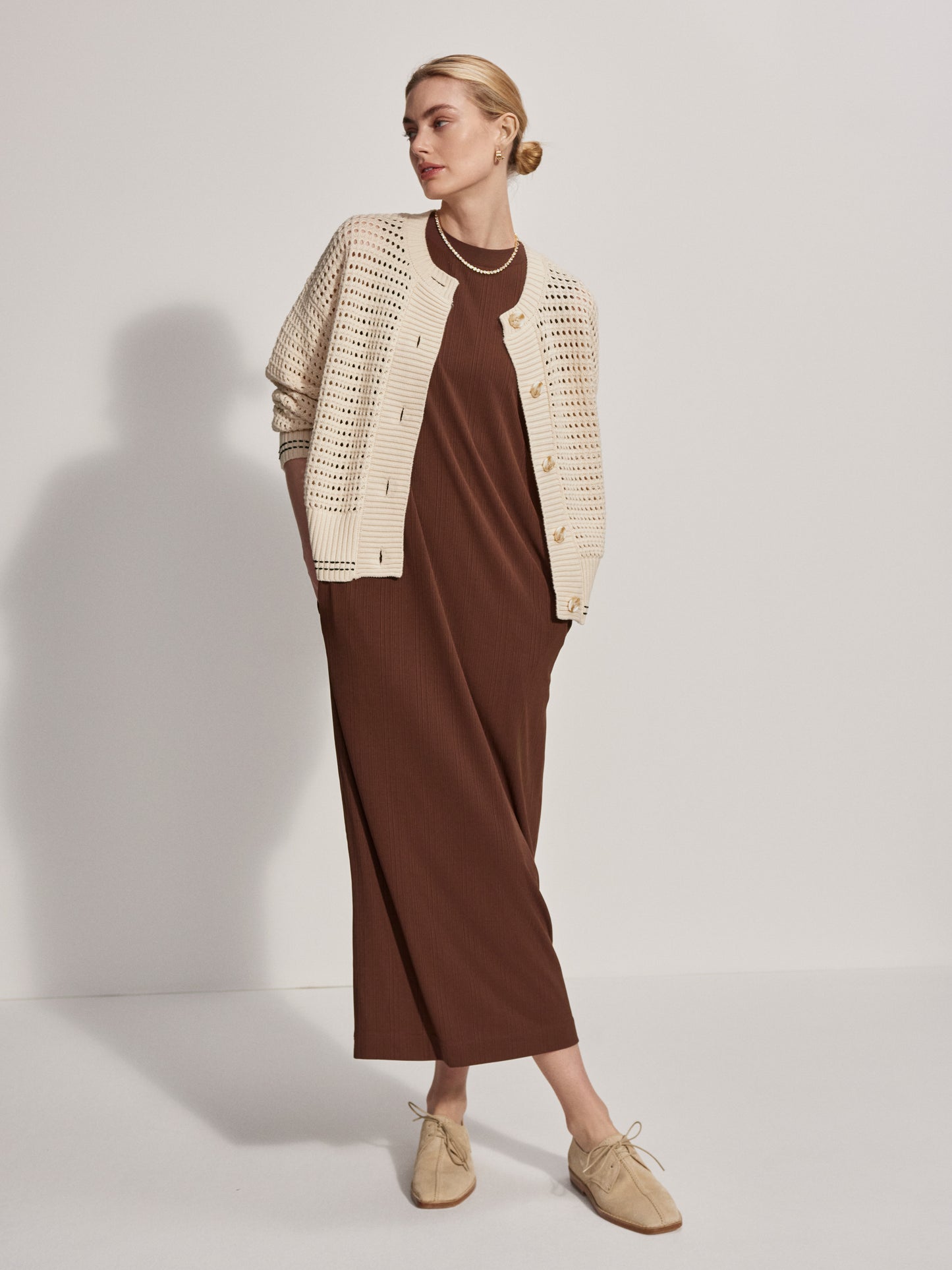 Kris Relaxed Fit Knit Jacket - Birch