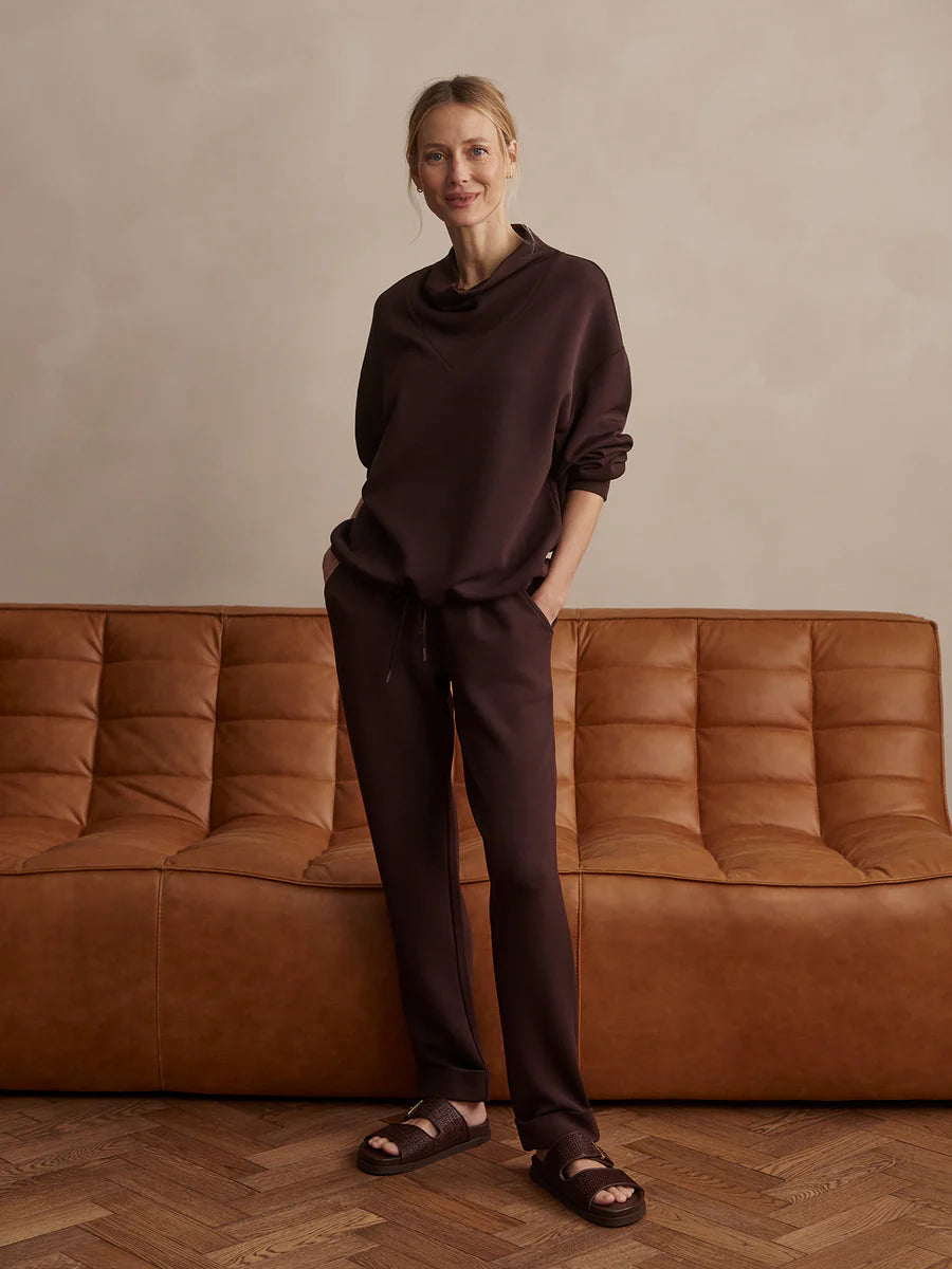 The Rolled Cuff Pant 28.5 - Coffee Bean
