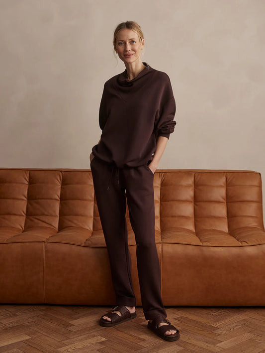 The Rolled Cuff Pant 28.5 - Coffee Bean