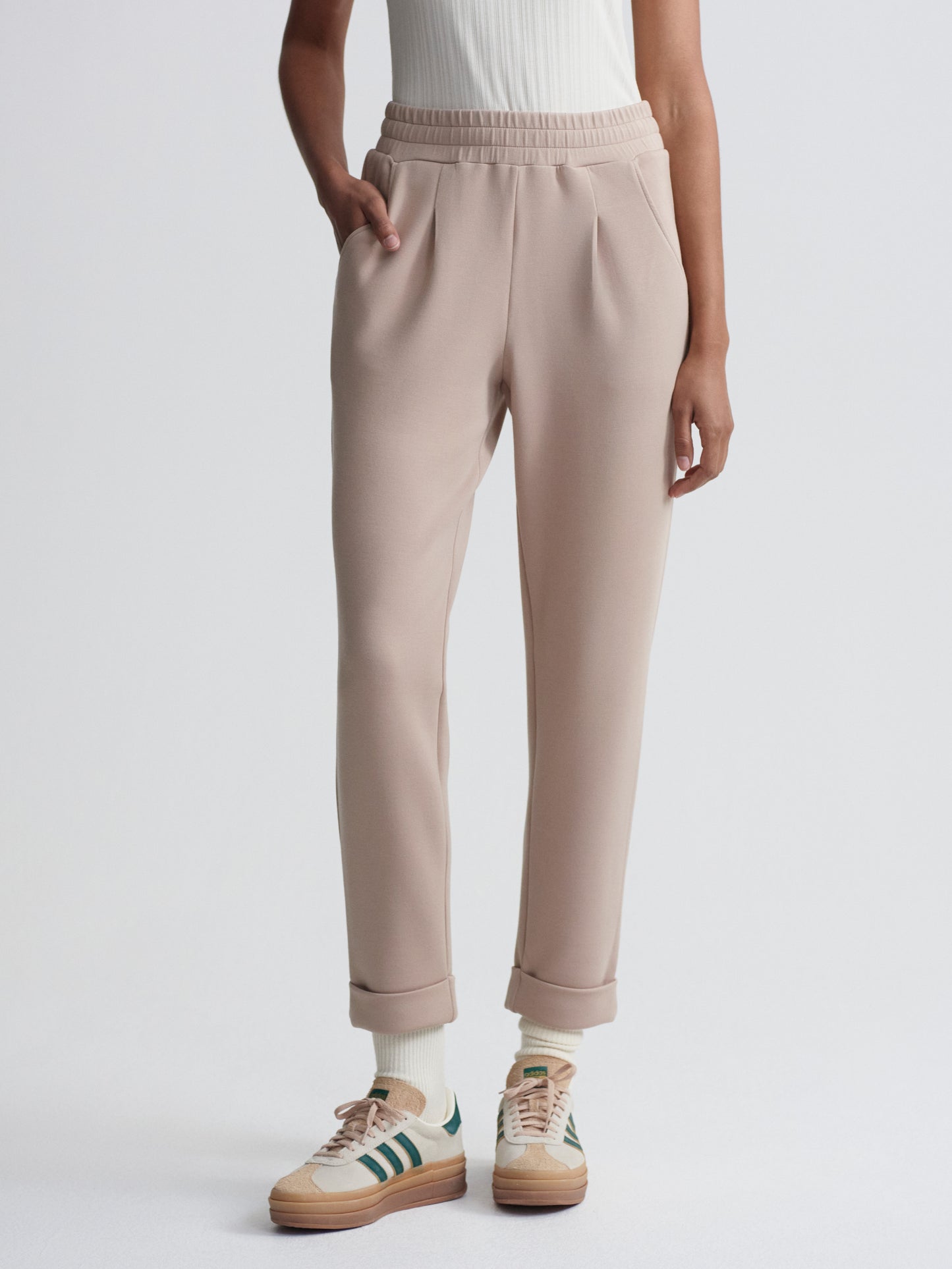 The Rolled Cuff Pant 28.5 - Light Taupe