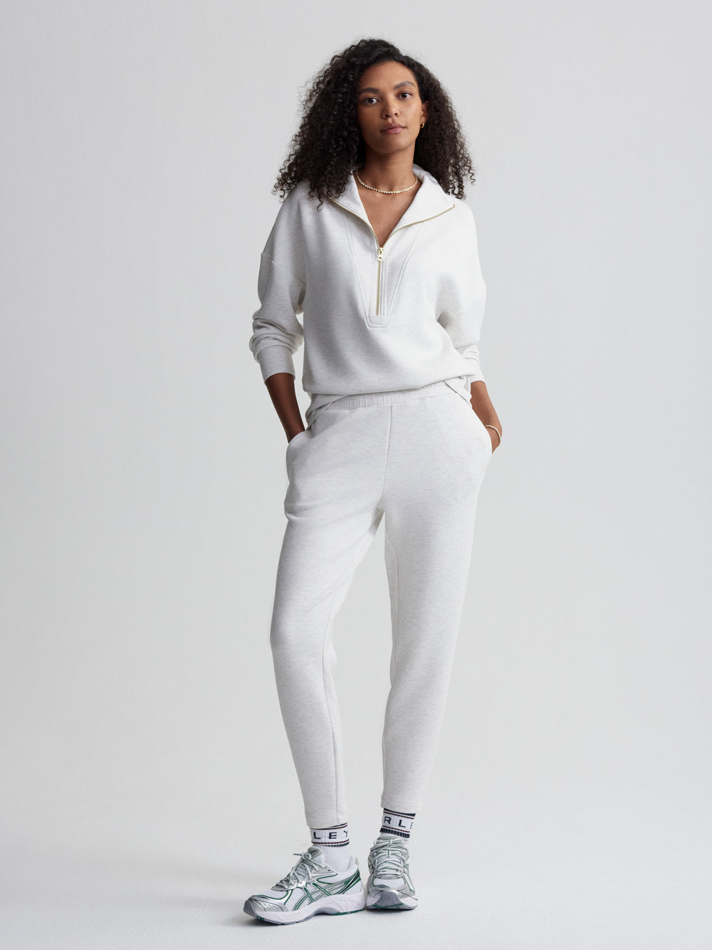 The Slim Pant 27.5 - Ivory Marl