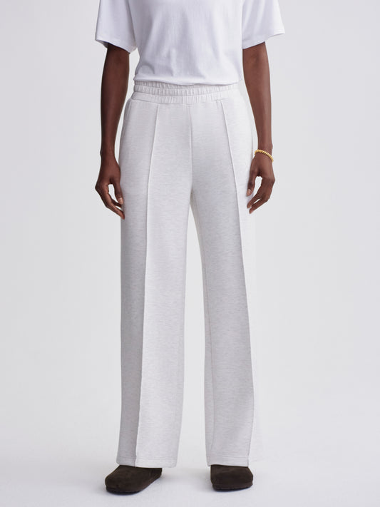 The Wide Leg Pant 30 - Ivory Marl