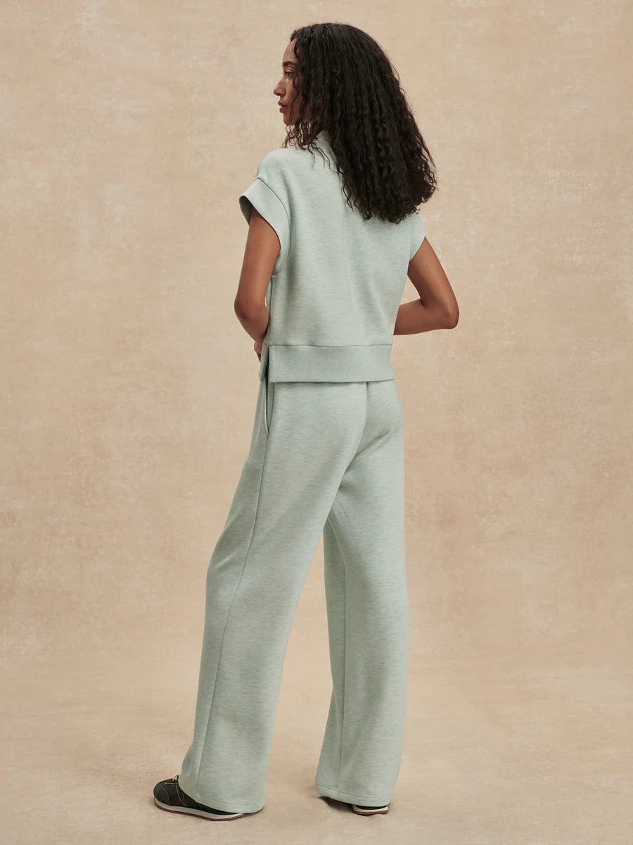 The Wide Leg Pant 30 - Mint Green Marl