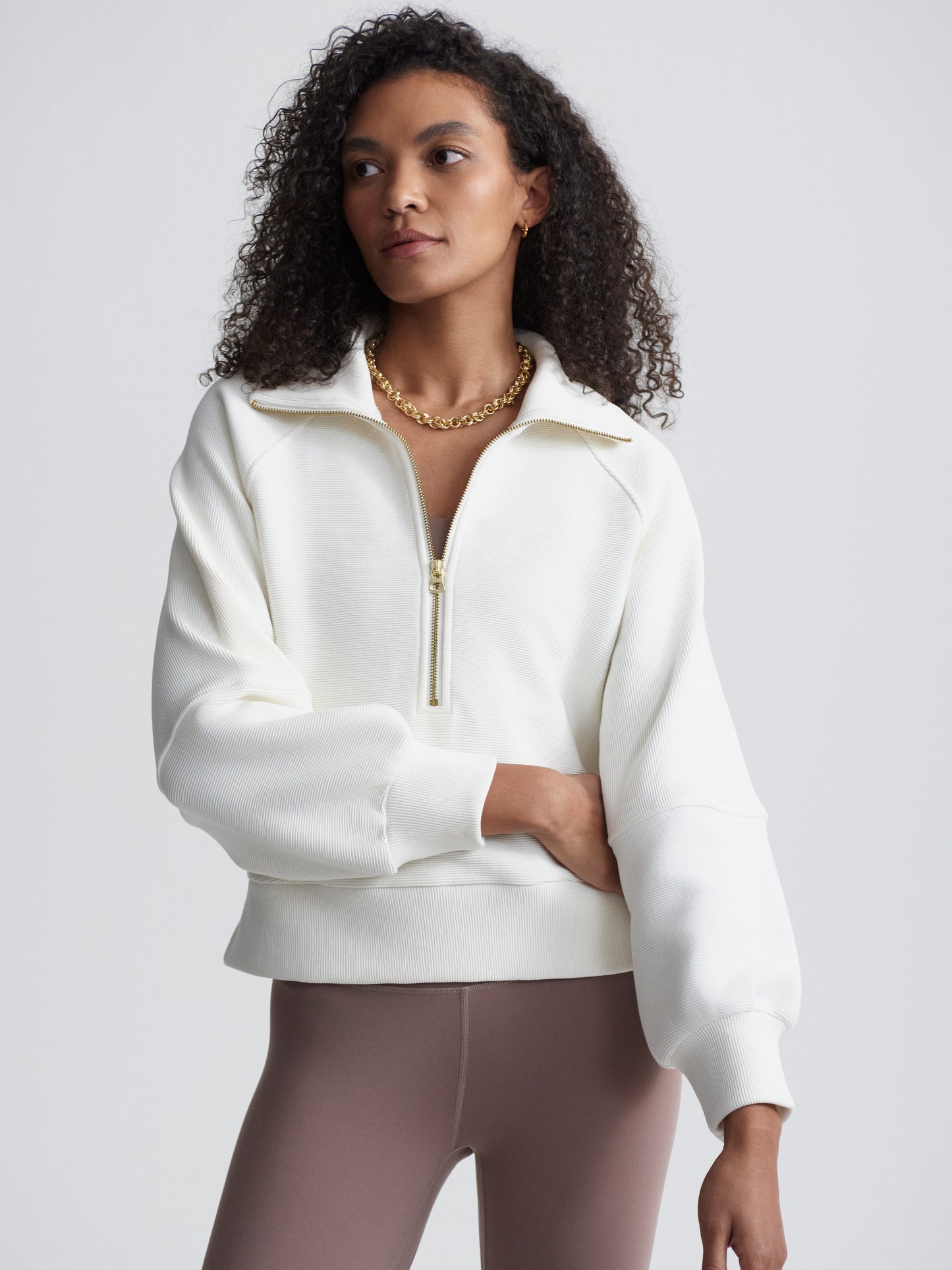 Milano Half Zip - Ivory