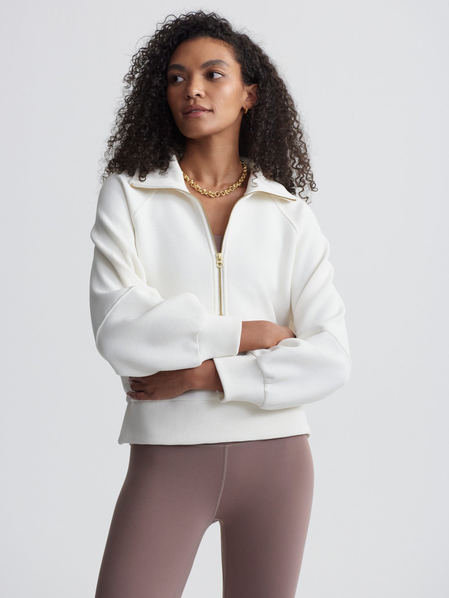 Milano Half Zip - Ivory