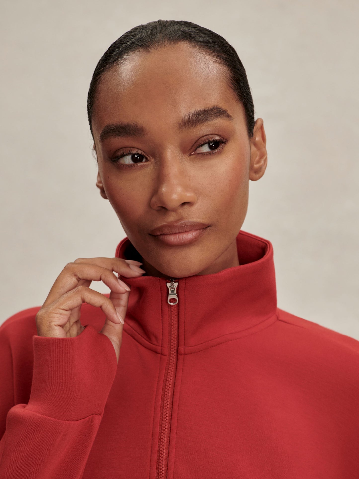 Sian Cropped Half Zip  Midlayer - Lava Falls