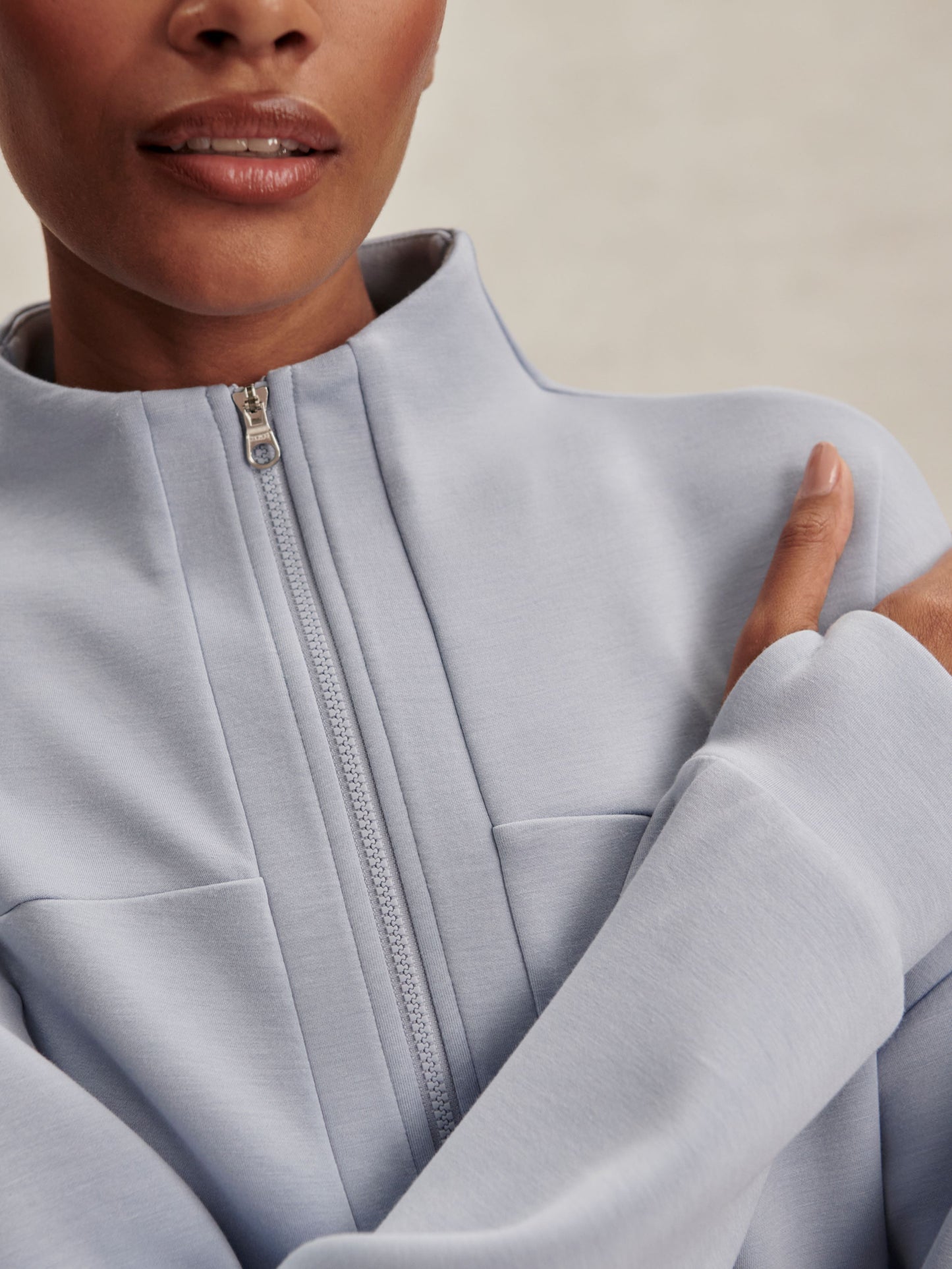Tayah Zip Through Midlayer -  Blue Blizzard