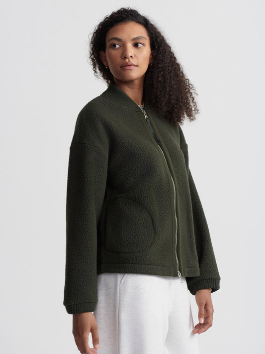 Willmont Patch Pocket  Fleece - Dark Resin Green
