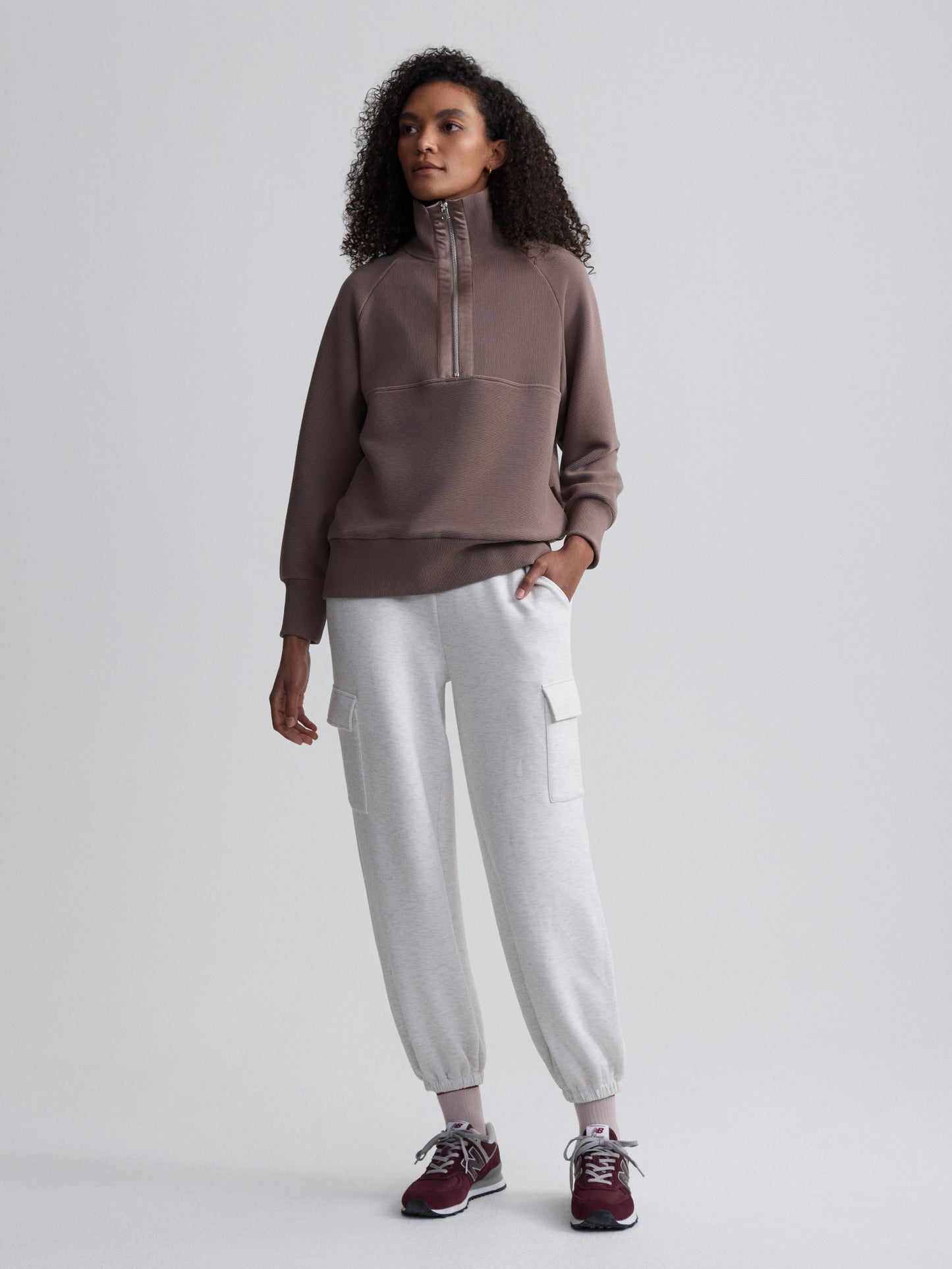 Lismore Longline Sweat -  Deep Taupe