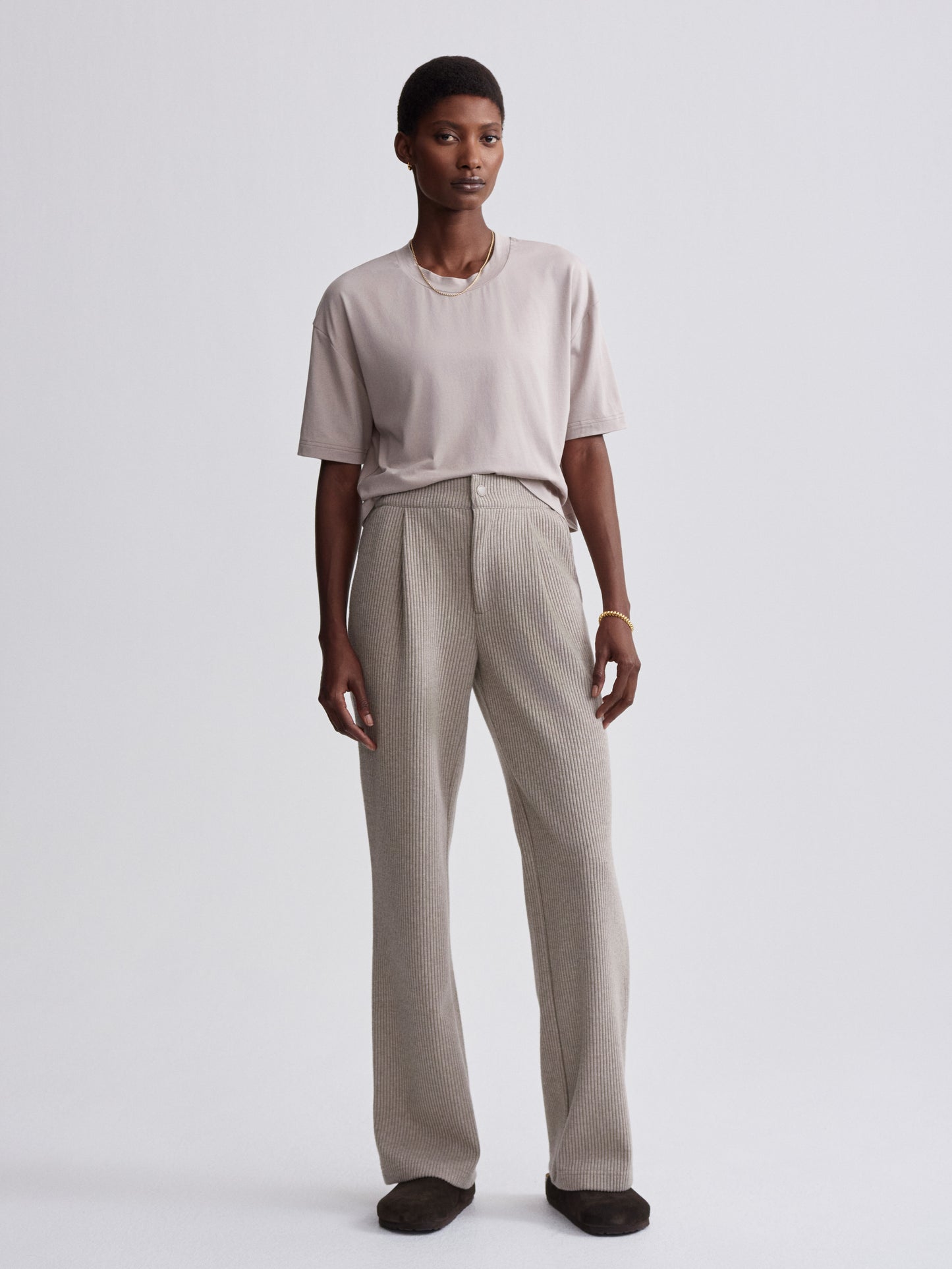 Aberdeen Straight Leg Pant 31.5 - Taupe Marl