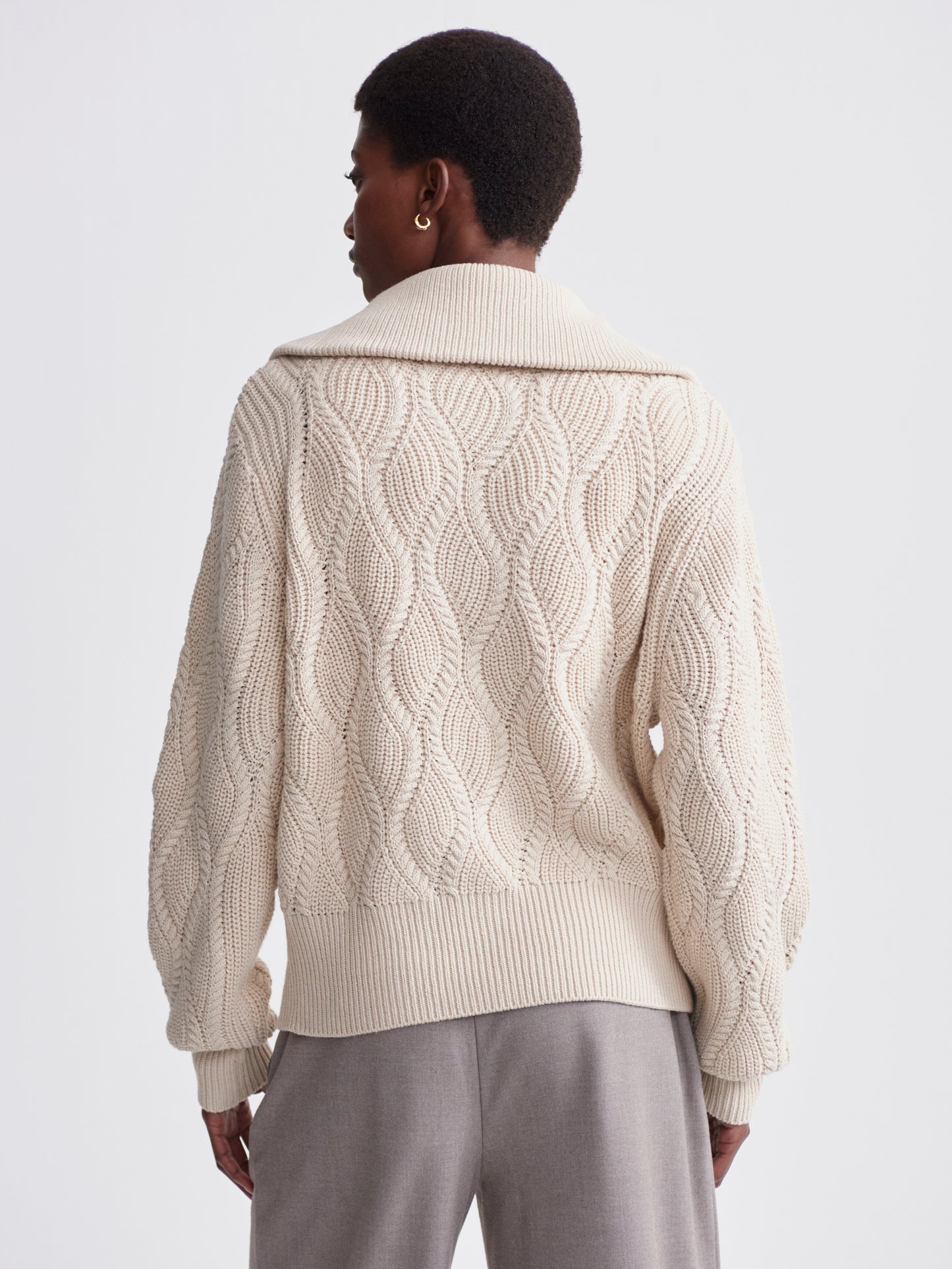 Lando Full Zip Knit - Birch