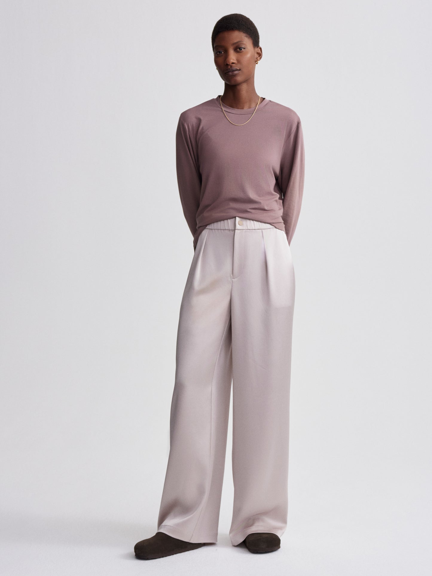 Bryden Wide-Leg Pant 32" - Silver Cloud