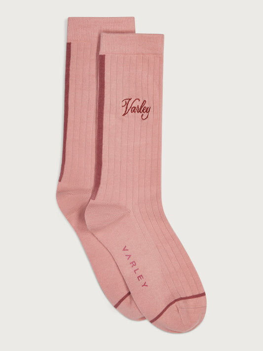 Ivan Light Rib Sock - Pale Mauve