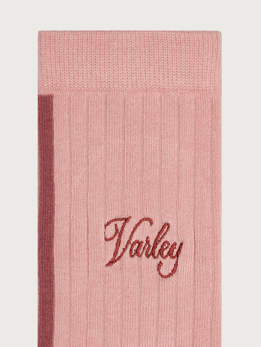 Ivan Light Rib Sock - Pale Mauve