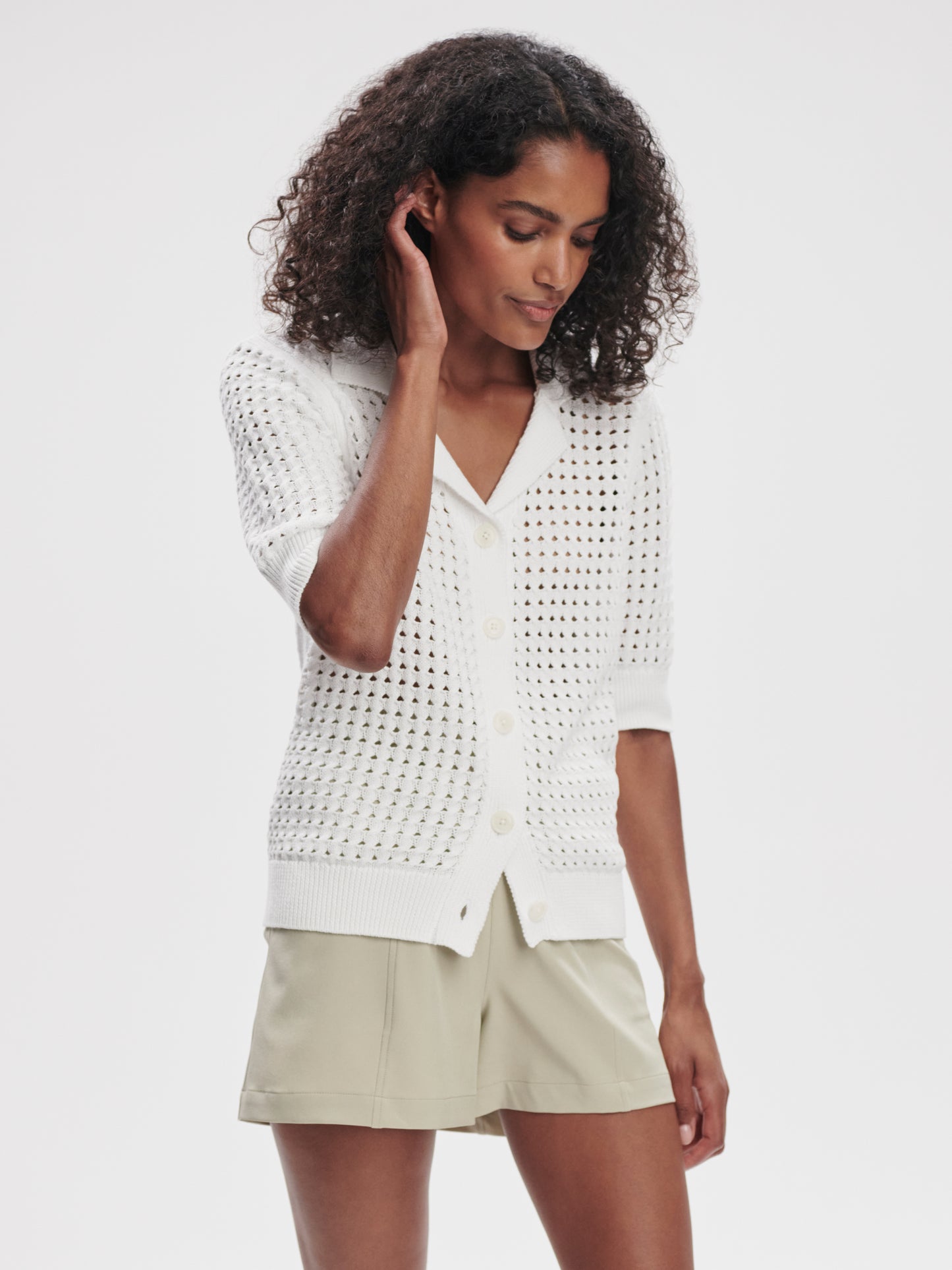 Ellie Knit Shirt - White