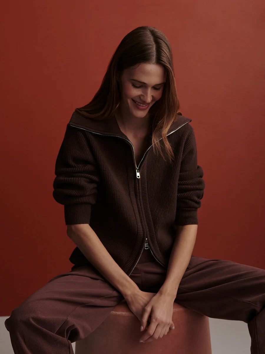 Enrico Zip-Through Knit Jacket