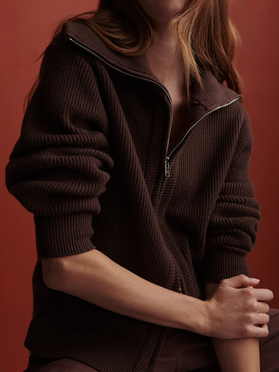 Enrico Zip-Through Knit Jacket