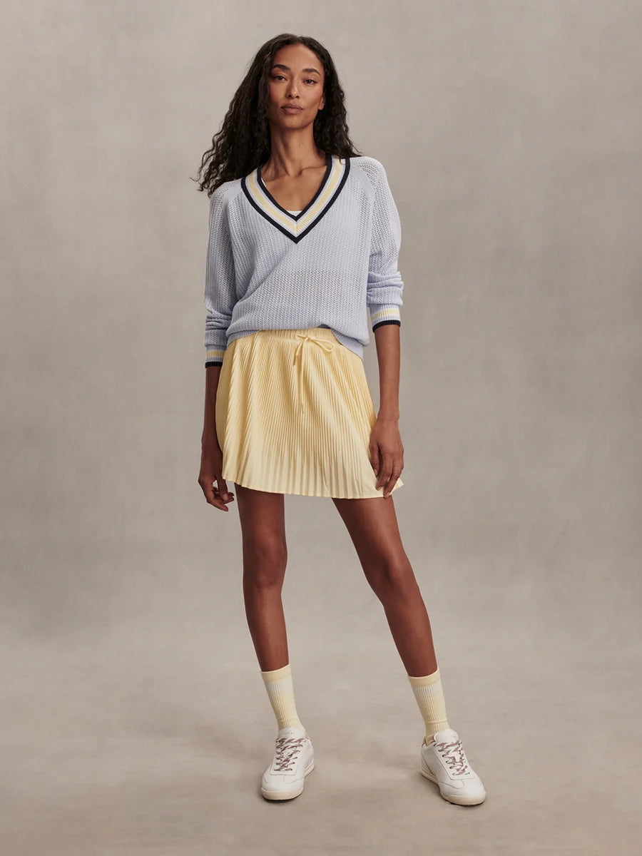 Maurice V Neck Sweater -  Xenon Blue