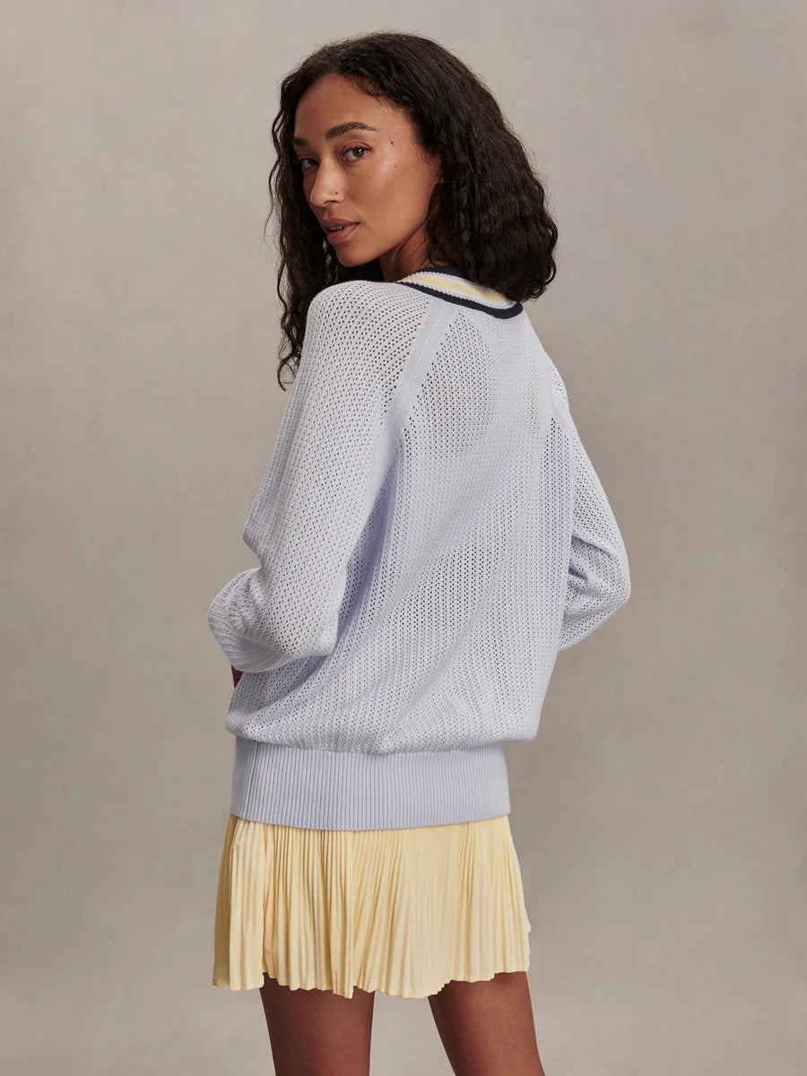 Maurice V Neck Sweater -  Xenon Blue