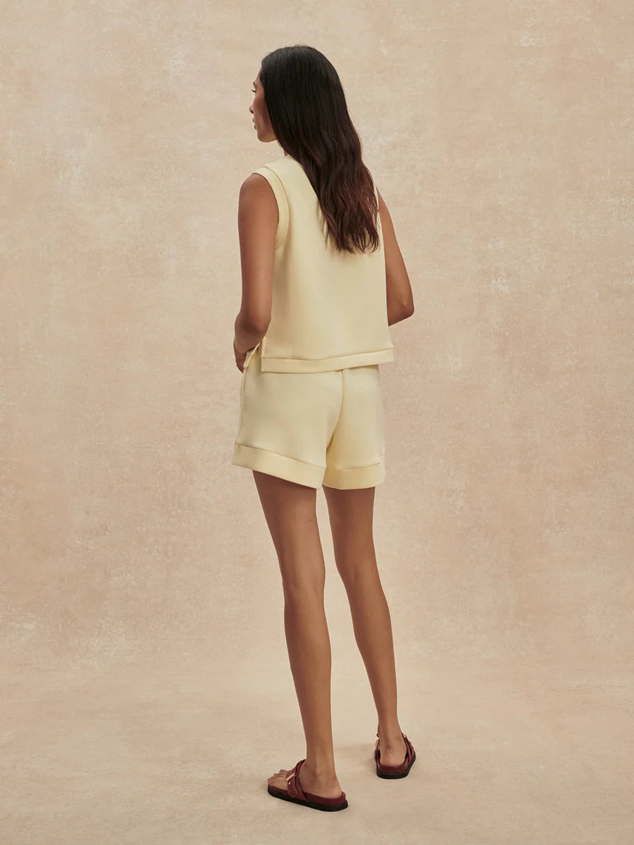 Marla Button Placket Tank - Anise Flower