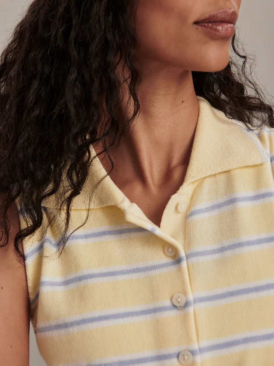Rue Polo Tank - Anise Flower/Xenon Blue