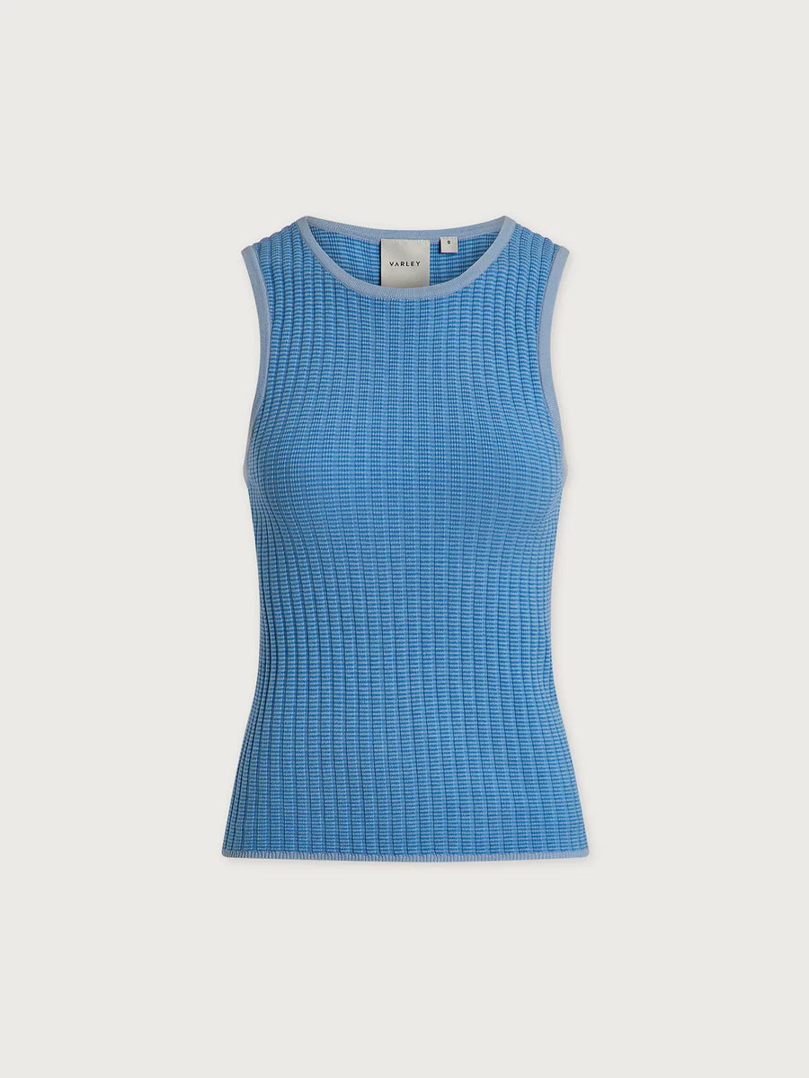 Hanson Rib Knit Tank - Blue Mist