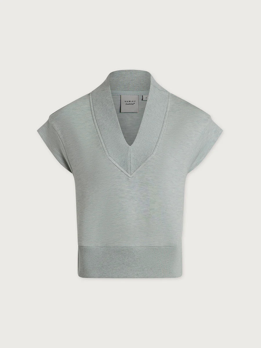 Gracee V Neck Tank - Mint Green Marl