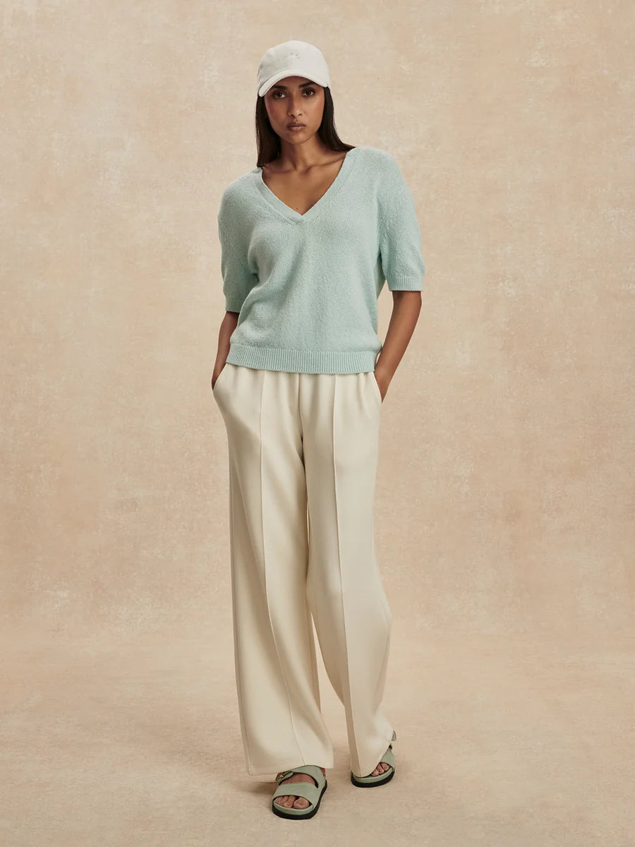 Palmer Knit Top - Chalk Blue