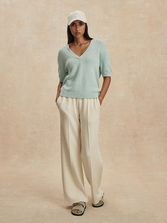 Palmer Knit Top - Chalk Blue